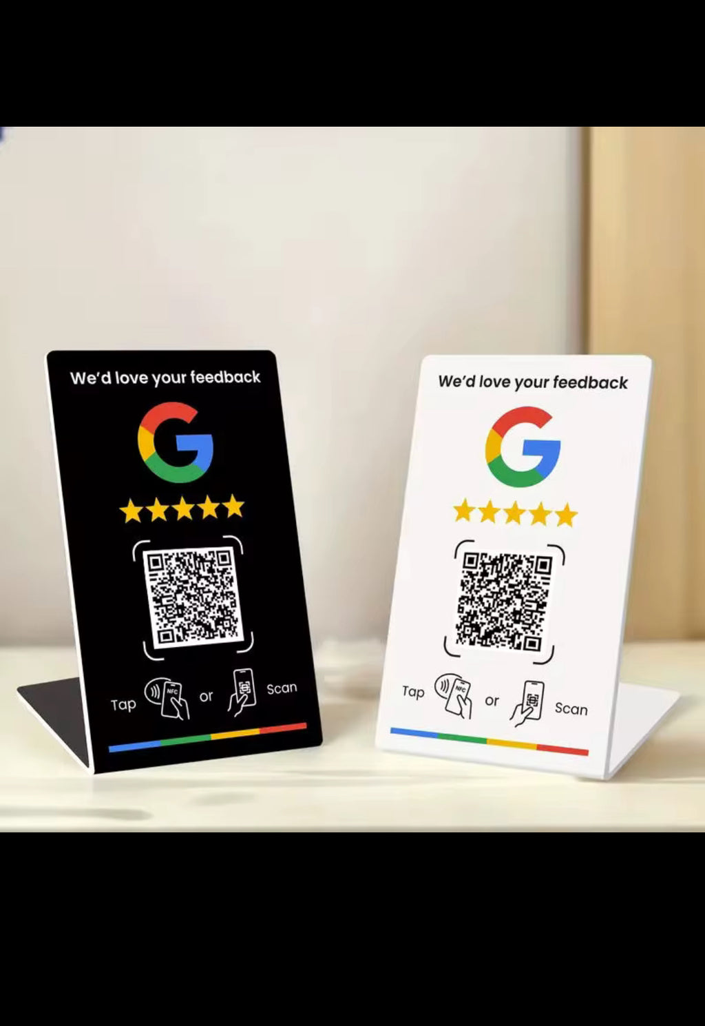 NFC Google Review Stand